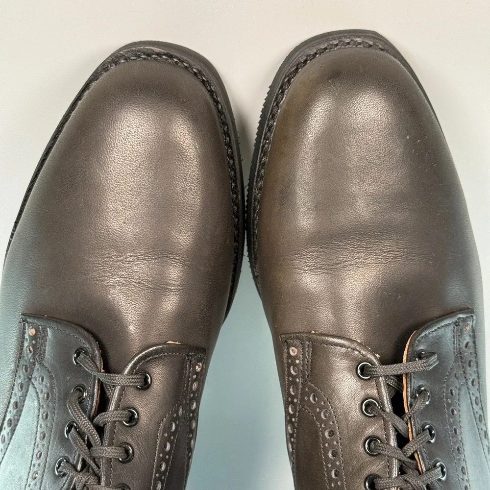 Allen Edmonds Fairmont Dress Oxfords Mens 10 AA Narrow Black Vibram Brogue Shoes